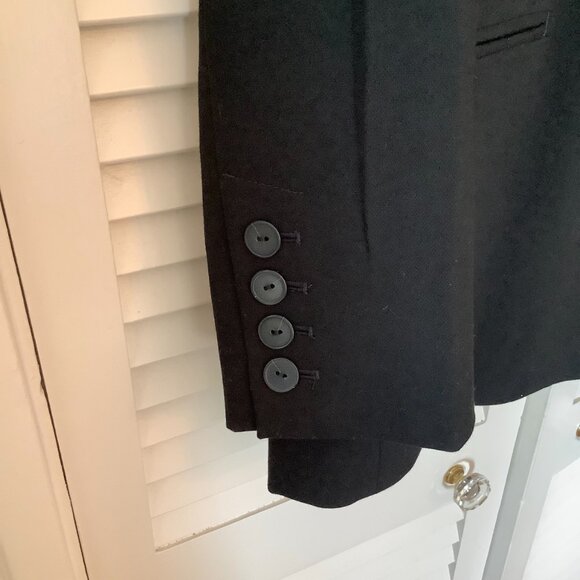 Anthropologie Maeve Double-Breasted Blazer 12 oversized black boxy - Picture 6 of 13